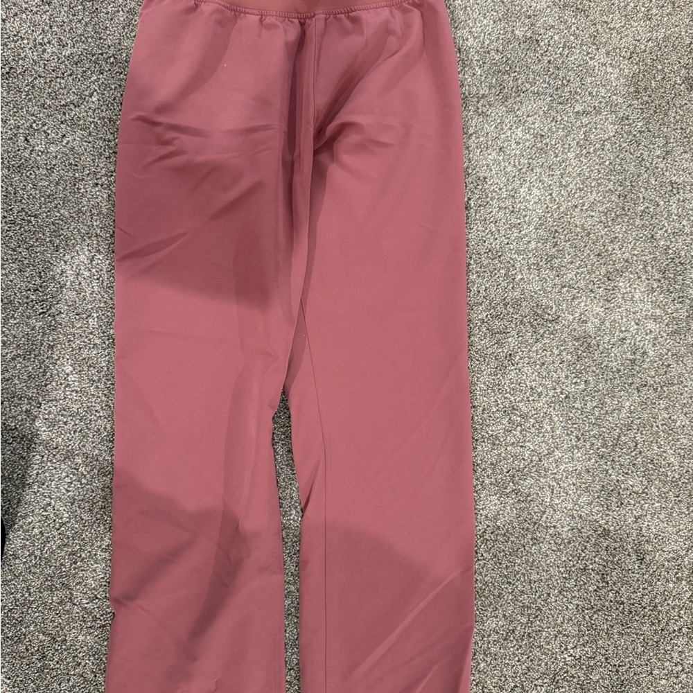 Figs Straight Leg Pants in Dusty Rose